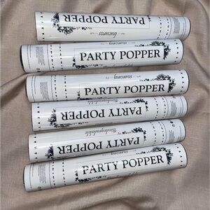 White Party Popper Confetti Cannons